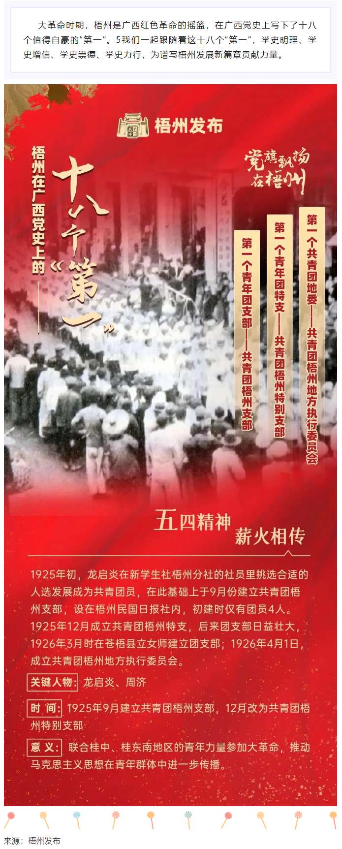 【職工學(xué)黨史】梧州的18個“第一”之⑾丨廣西第一個共青團地委、第一個青年團特支、第一個青年團支部.png